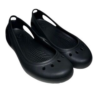 Women's Kadee CROCS Flats Size 8 Black comfort office nurse ballet